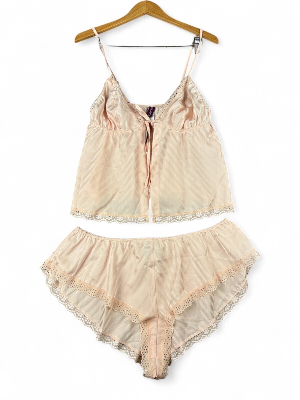 Adore Me Blush Satin Cami & Shorts Pajama Set - Size L